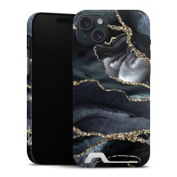 Dunkler Marmor Gold Glitzerlook