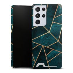 Tief Blaugrün Stein Gold Druck