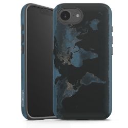 Mappa del mondo con luce notturna