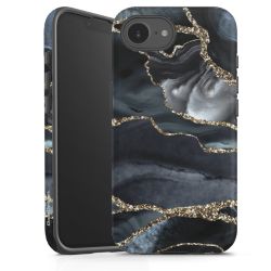 Dunkler Marmor Gold Glitzerlook