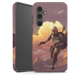 Der Mandalorianer und Grogu Sonnenguntergang Wolken