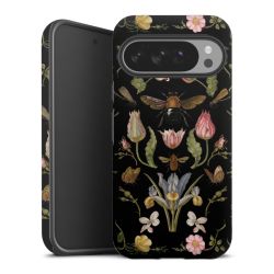 Wildblumen und Biene Schwarz