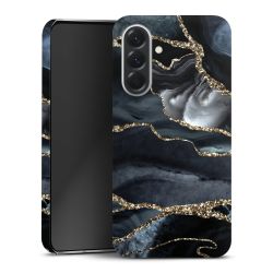 Dunkler Marmor Gold Glitzerlook