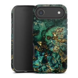 Aspetto marmorizzato ciano glitterato