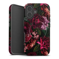 Dunkelrote und rosa Blüten