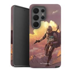 Les nuages ​​du coucher du soleil Mandalorien et Grogu