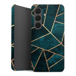 Tief Blaugrün Stein Gold Druck