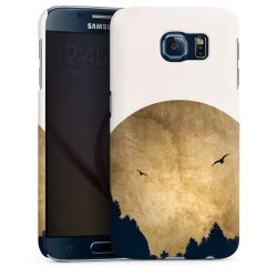 Deux oiseaux et la lune