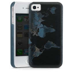 Mappa del mondo con luce notturna