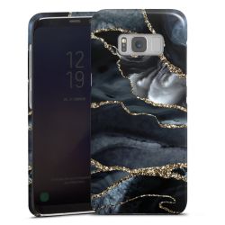 Dunkler Marmor Gold Glitzerlook