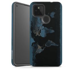 Mappa del mondo con luce notturna