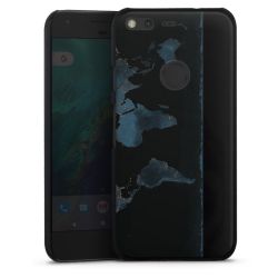 Mappa del mondo con luce notturna