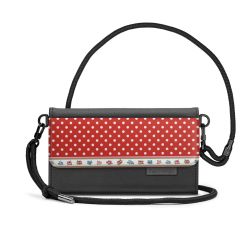 Handy Clutch mit Stoffband mattschwarz