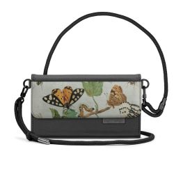 Handy Clutch mit Stoffband mattschwarz