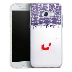 Silicone Glitter Case silver glitter