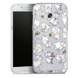 Silikon Glitter Case transparent-silber