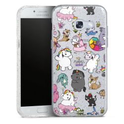 Silikon Glitter Case transparent-silber