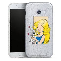 Silikon Glitter Case transparent-silber