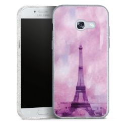 Silikon Glitter Case transparent-silber