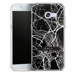 Silikon Glitter Case transparent-silber