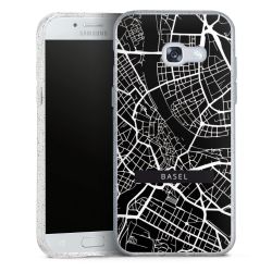 Silikon Glitter Case transparent-silber