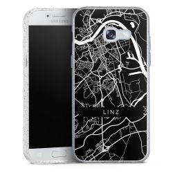 Silikon Glitter Case transparent-silber