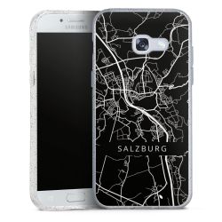 Silikon Glitter Case transparent-silber