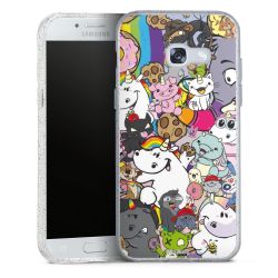 Silikon Glitter Case transparent-silber