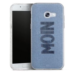 Silikon Glitter Case transparent-silber