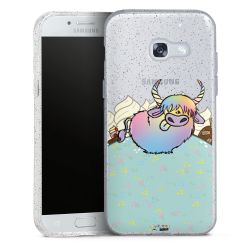 Silikon Glitter Case transparent-silber