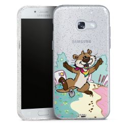 Silikon Glitter Case transparent-silber