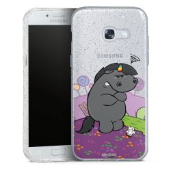 Silikon Glitter Case transparent-silber