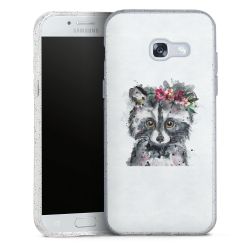 Silikon Glitter Case transparent-silber