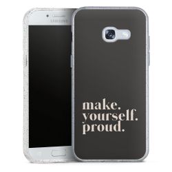 Silicone Glitter Case silver glitter