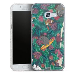 Silikon Glitter Case transparent-silber