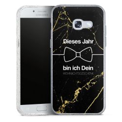 Silikon Glitter Case transparent-silber