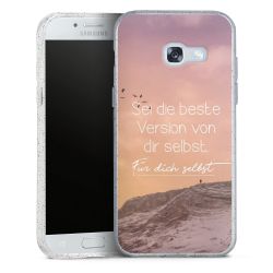 Silikon Glitter Case transparent-silber