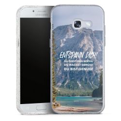 Silikon Glitter Case transparent-silber