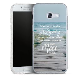 Silikon Glitter Case transparent-silber