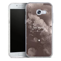 Silikon Glitter Case transparent-silber