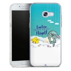 Silikon Glitter Case transparent-silber