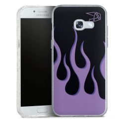 Silikon Glitter Case transparent-silber