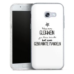 Silikon Glitter Case transparent-silber