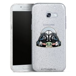 Silikon Glitter Case transparent-silber