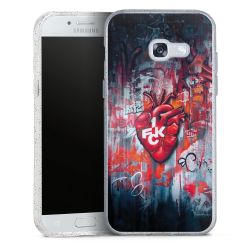 Silikon Glitter Case transparent-silber