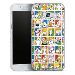 Silikon Glitter Case transparent-silber