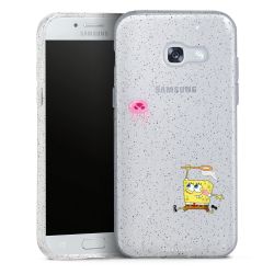 Silicone Glitter Case silver glitter