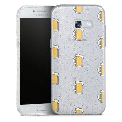 Silicone Glitter Case silver glitter