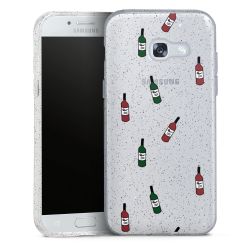 Silicone Glitter Case silver glitter