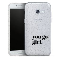 Silikon Glitter Case transparent-silber